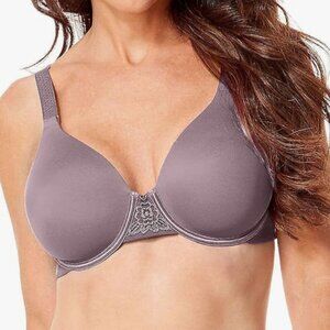 NWT Vanity Fair Women's Beauty Back Full Figure Underwire Bra, Lilac Chalk, 40C